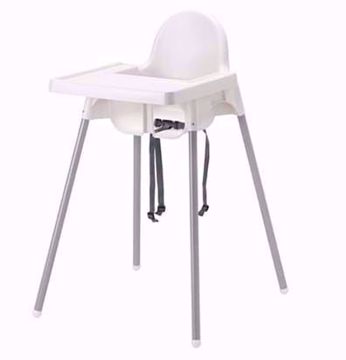 Afbeeldingen van Eetstoel Ikea + 2 eetsetjes